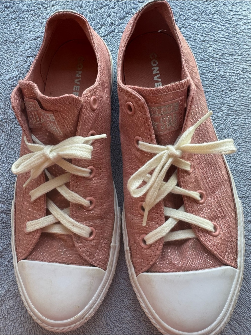 Converse Kids Dusty Pink Low-Top Canvas Sneakers